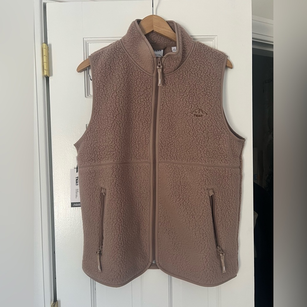 NWT Aritzia TNA Polartec Thermal Pro Mockneck Fleece Vest Size Large
